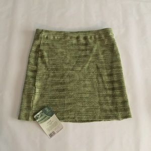 RAWGANIQUE Green Hemp Sustainable Striped Skirt